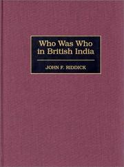 Cover of: Who was who in British India