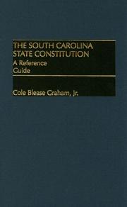 South Carolina State Constitution by Cole Blease Graham