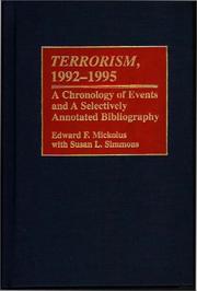 Cover of: Terrorism, 1992-1995: a chronology of events and a selectively annotated bibliography