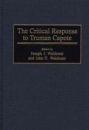 Cover of: The critical response to Truman Capote