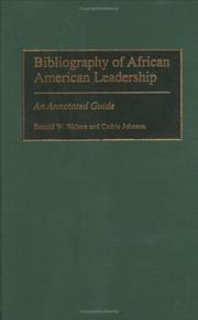 Cover of: Bibliography of African American leadership: an annotated guide