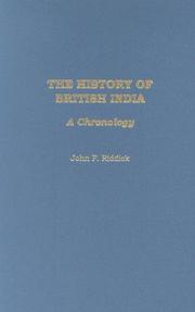 Cover of: The History of British India: A Chronology