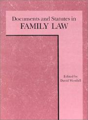Cover of: Documents and statutes in family law