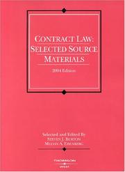Cover of: Contract Law: Selected Source Materials 2004