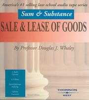 Cover of: Sum & Substance Audio on Sale and Lease of Goods