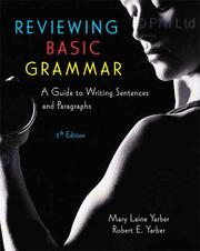 Cover of: Reviewing Basic Grammar: A Guide to Writing Sentences and Paragraphs (5th Edition)