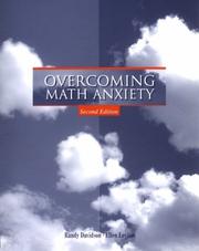 Cover of: Overcoming math anxiety by Randy Davidson
