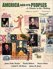Cover of: America and Its Peoples, Volume I - To 1877: A Mosaic in the Making (4th Edition)