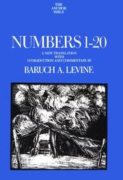 Cover of: Numbers 1-20: a new translation with introduction and commentary
