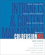 Cover of: Reality ColdFusion: Intranets and Content Management