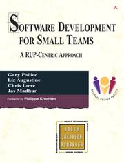 Cover of: Software Development for Small Teams by Gary Pollice, Liz Augustine, Chris Lowe, Jas Madhur