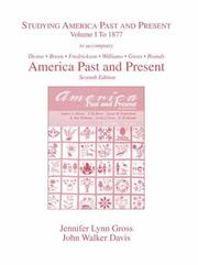 Cover of: Studying America Past and Present: Volume 1 to 1877
