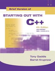 Starting out with C++ by Tony Gaddis