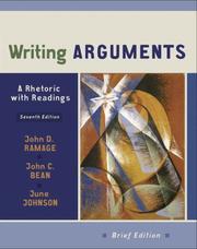 Cover of: Writing Arguments: A Rhetoric with Readings, Brief Edition (7th Edition)