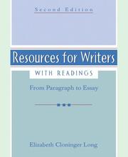 Cover of: Resources for writers with readings: from paragraph to essay
