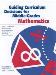 Cover of: Guiding Curriculum Decisions for Middle-Grades Mathematics
