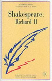 Cover of: Shakespeare: Richard II: a casebook.