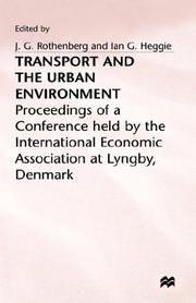 Transport and the urban environment : Conference : Papers