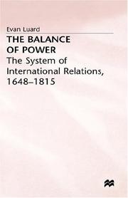 The balance of power : the system of international relations, 1648-1815