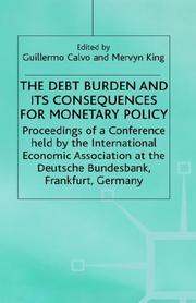 The debt burden and its consequences for monetary policy : proceedings of a conference held by the International Economic Association at the Deutsche Bundesbank, Frankfurt, Germany