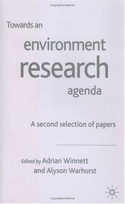 Towards an environment research agenda : a second selection of papers