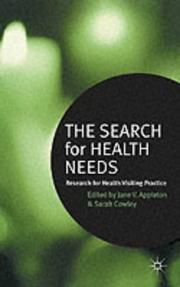 The search for health needs : research for health visiting practice