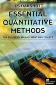 Essential quantitative methods for business, management and finance