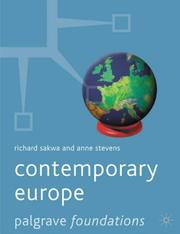 Cover of: Contemporary Europe (Palgrave Foundations)