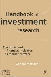 Handbook of investment research : economic and financial indicators as market movers