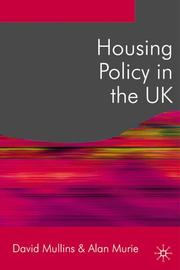 Cover of: Housing Policy in the UK (Public Policy & Politics)
