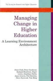 Managing change in higher education : a learning environment architecture