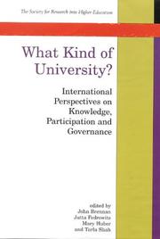 What kind of university? : international perspectives on knowledge, participation and governance