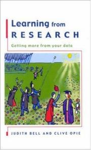 Cover of: Learning from Research: Getting More from Your Data