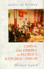 China : from Empire to People's Republic, 1900-1949