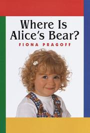 Cover of: Where is Alice's bear?
