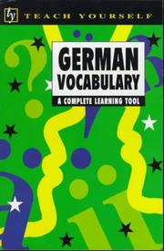 German vocabulary : a complete learning tool