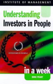 Understanding Investors in People in a week