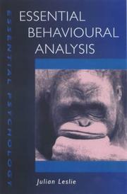Cover of: Essential Behaviour Analysis