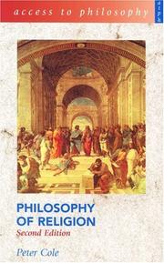 Cover of: Philosophy of Religion (Access to Philosophy)