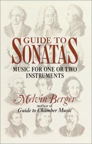 Cover of: Guide to sonatas by Melvin Berger