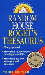 Cover of: Random House Roget's Thesaurus: Second Edition