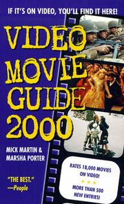 Cover of: Video Movie Guide 2000 (Video Movie Guide, 2000) by Mick Martin, Derrick Bang, Marsha Porter