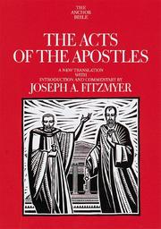 Cover of: Acts of the Apostles (Anchor Bible)