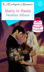 Cover of: Marry In Haste (Whirlwind Weddings)