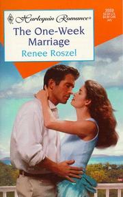Cover of: The One - Week Marriage