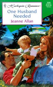 Cover of: One Husband Needed (Hope Valley Brides, 3592) by Allan.