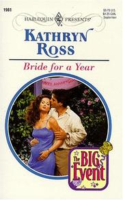 Cover of: Bride For A Year (The Big Event!) (Presents , No 1981)