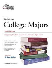 Cover of: Guide to College Majors, 2008 Edition (College Admissions Guides)