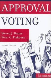 Cover of: Approval voting