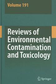 Cover of: Reviews of Environmental Contamination and Toxicology / Volume 191 (Reviews of Environmental Contamination and Toxicology) by 